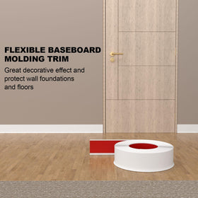 Risunpet baseboard trim's flexible vinyl material that resists daily wear.