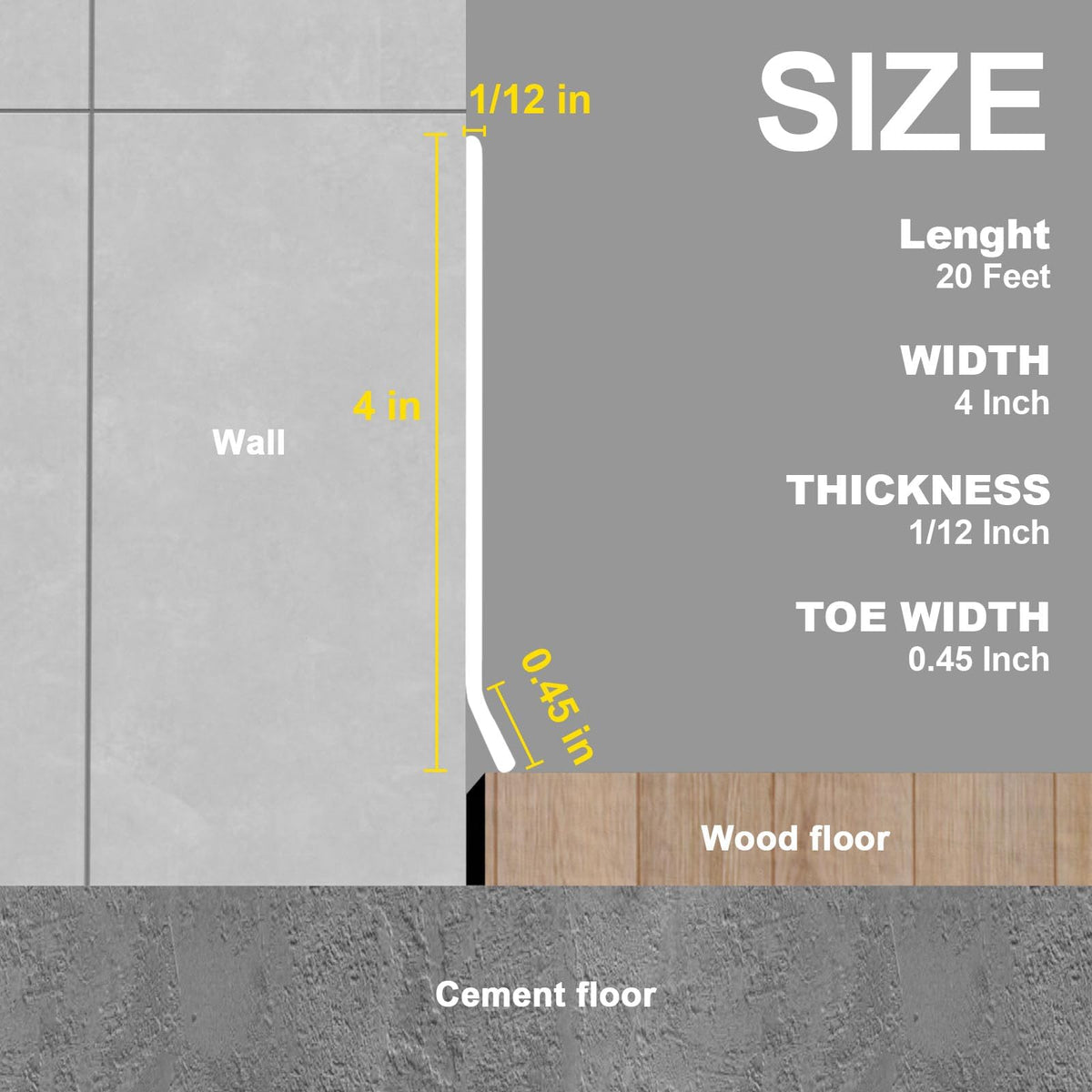 Risunpet baseboard trim showing the self-adhesive backing for tool-free installation.