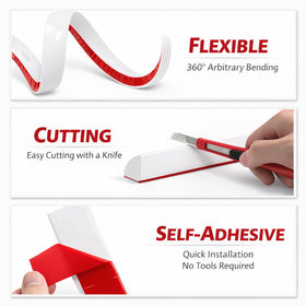Risunpet seamless-look trim creates a clean edge on window sills and desks.