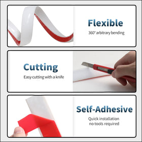 Risunpet waterproof molding ideal for kitchens and bathrooms.