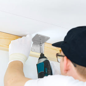 Riuog corner brackets applied to shelves and beds showcasing wide load-capacity.