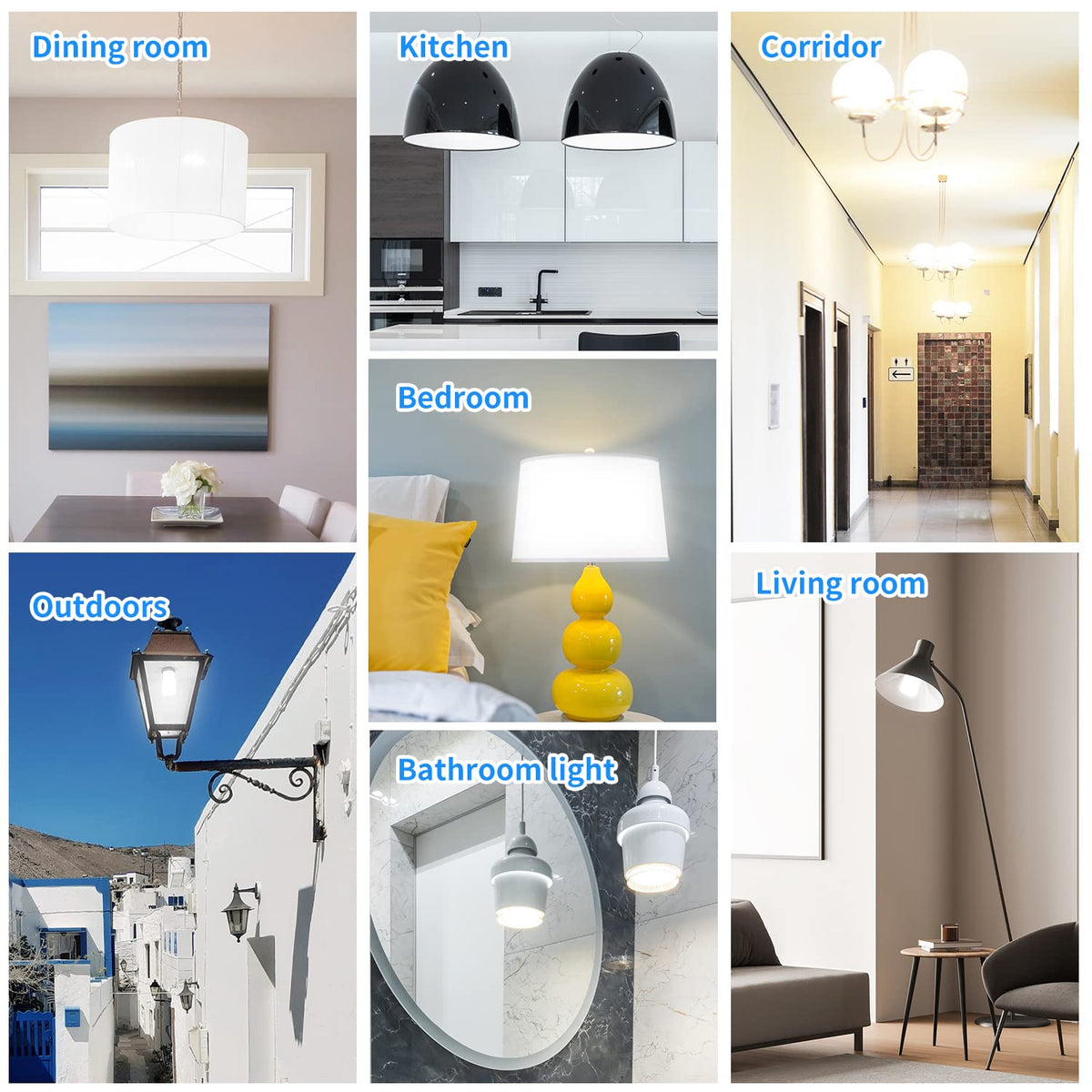 RIUVAO wide 360-degree beam provides uniform room lighting