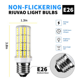RIUVAO LED bulb with E26/E27 base for easy replacement