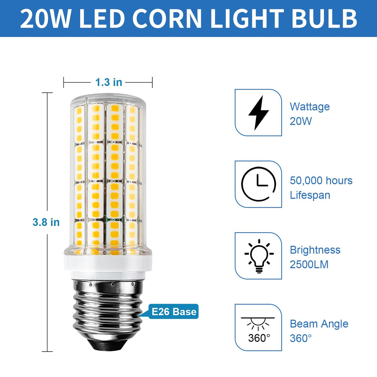 RIUVAO LED bulb with IP67 waterproof protection for outdoor spaces.