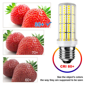 RIUVAO LED corn light bulb in ceiling fixture shows simple plug-and-play installation