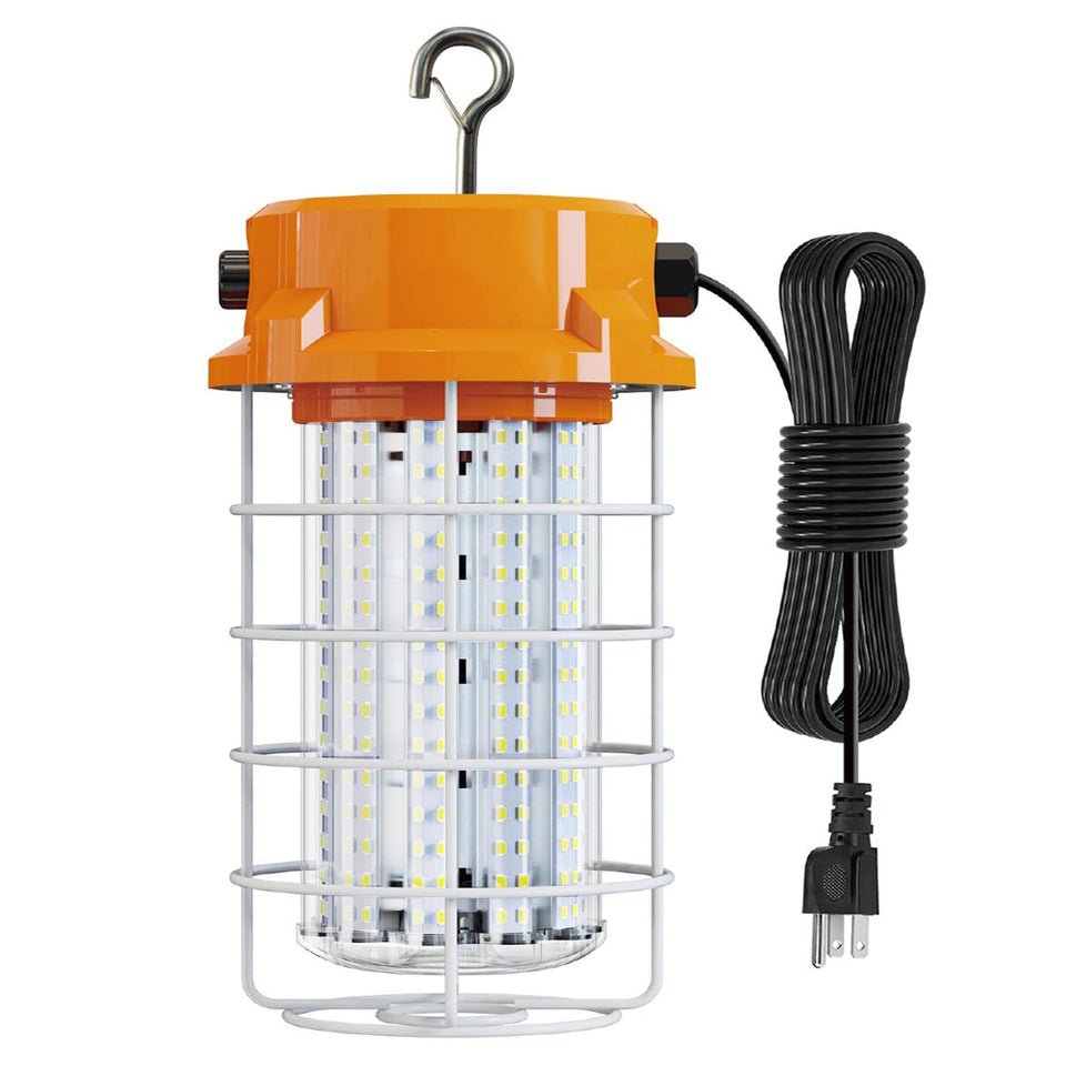 RIUVAO LED temp work light with hook for quick setup and daylight brightness.