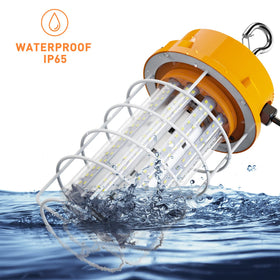 RIUVAO rugged stainless steel cage protects the LED during industrial use.
