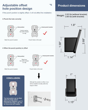 RIVAMBER hook supports up to 20 lbs for sturdy daily hanging.