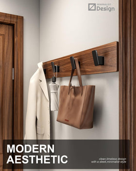 RIVAMBER heavy-duty wall hook mounts securely for coats and bags.