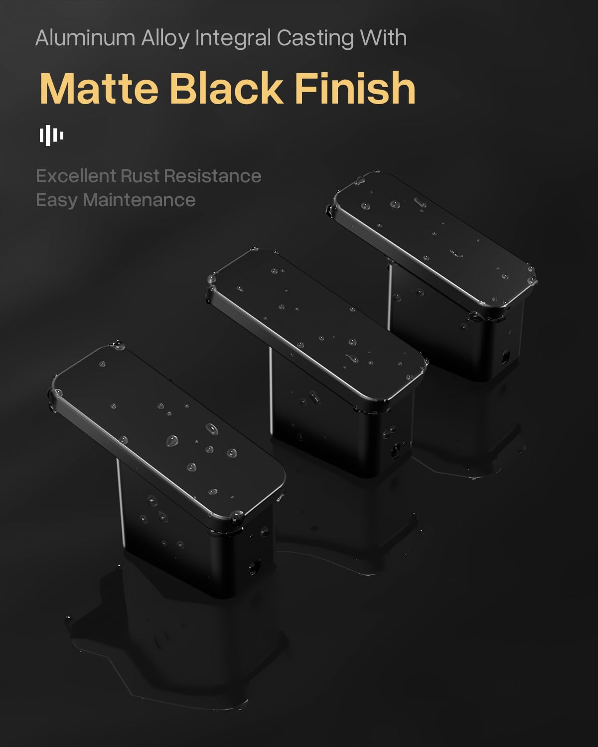 RIVAMBER matte-black finish resists corrosion for long-lasting use.