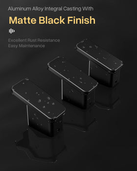RIVAMBER matte-black finish resists corrosion for long-lasting use.