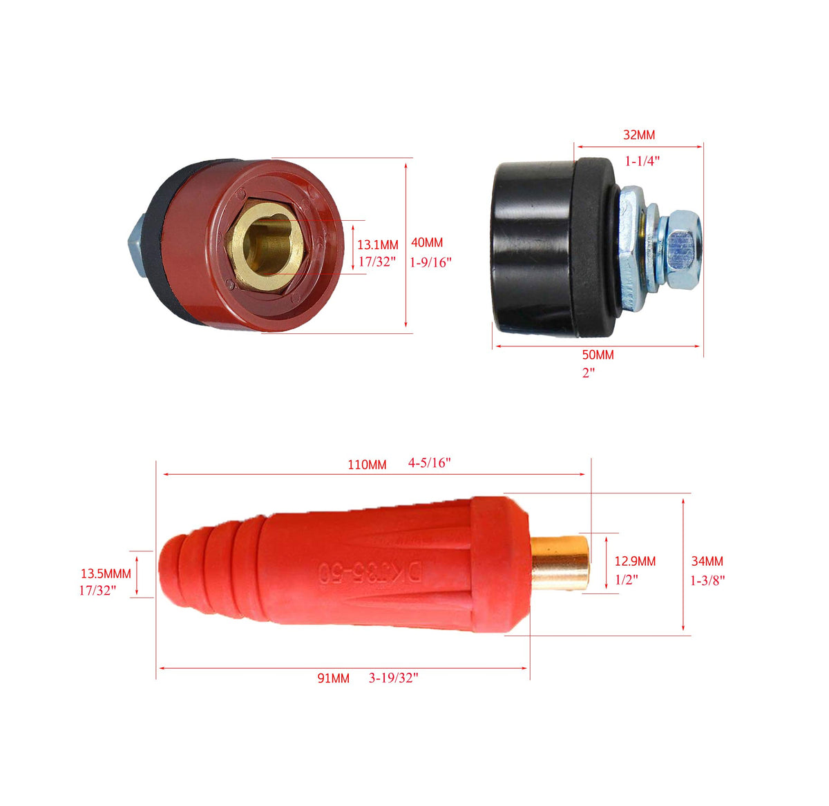 RiverWeld 35-50mm2 wire range supports versatile TIG setups.