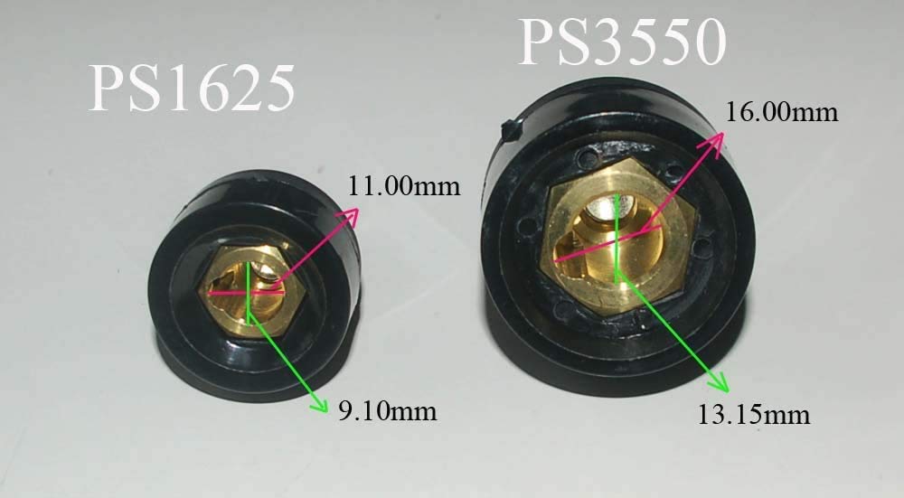RiverWeld DKZ35-50 red socket enables secure color-coded connections.