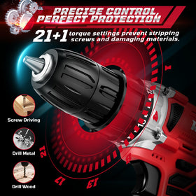 Rivlox two-speed settings switch for screws or drilling