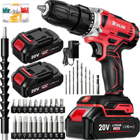 Rivlox 20V drill kit case organized for easy home projects
