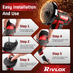 Rivlox ergonomic handle supports comfortable one-handed operation.