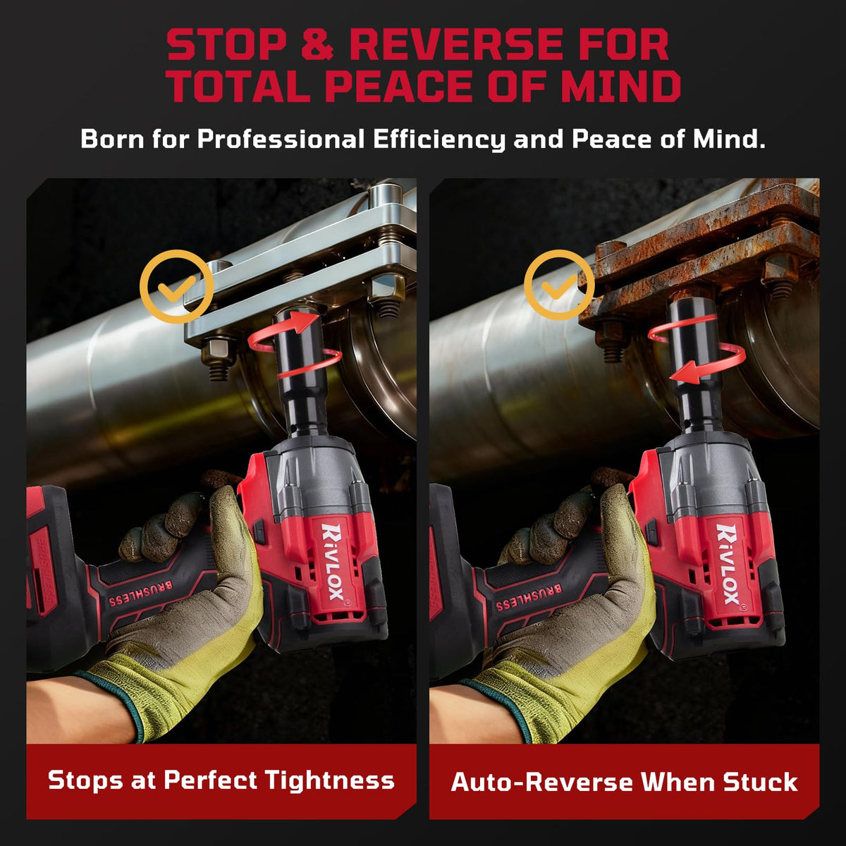Rivlox cordless impact wrench battery charging setup