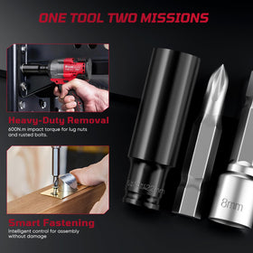 Rivlox cordless impact wrench two 4000mAh batteries ready for use