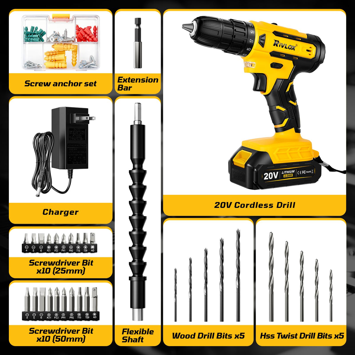 Rivlox yellow home kit ready for immediate use