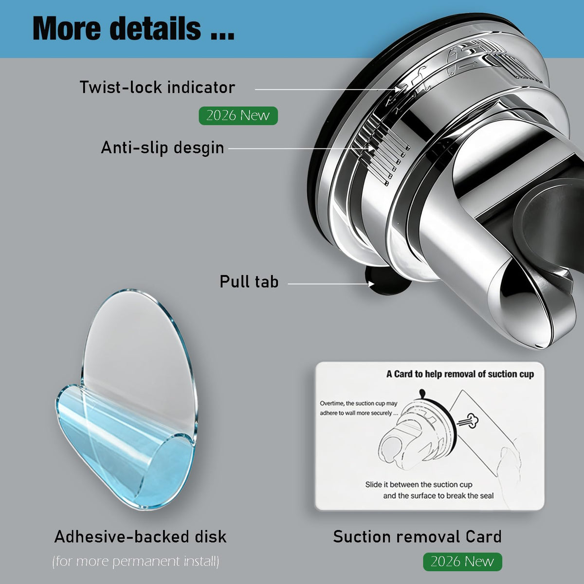 RIVOODS adhesive pad for textured surfaces allows residue-free mounting