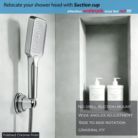 RIVOODS adjustable holder shows five-position tilt for comfortable showering