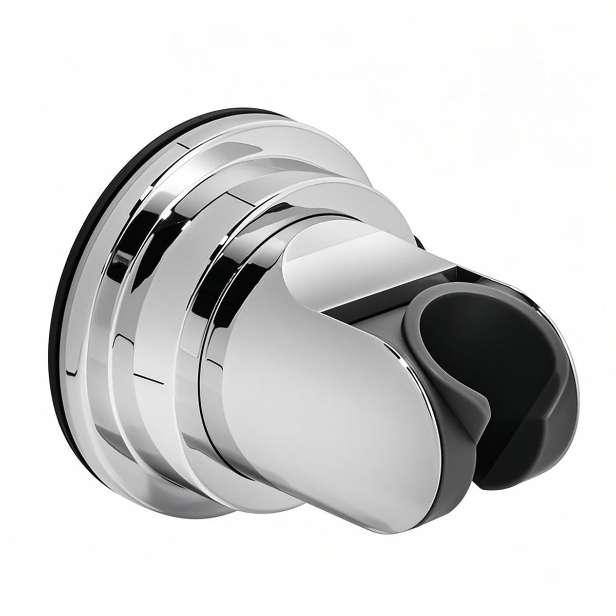 RIVOODS shower head holder with suction cup on tile for secure mounting.