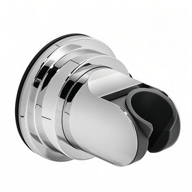RIVOODS shower head holder with suction cup on tile for secure mounting.