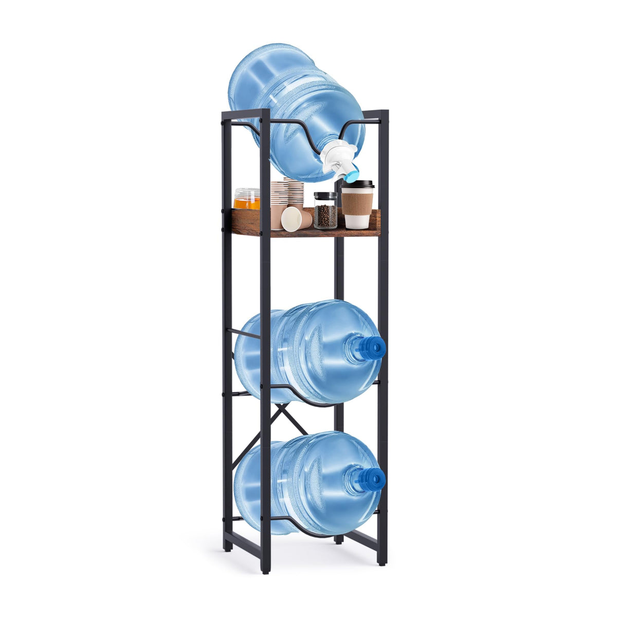 RIVPOX 5-gallon bottle jug holder with top dispenser for easy hydration at home.