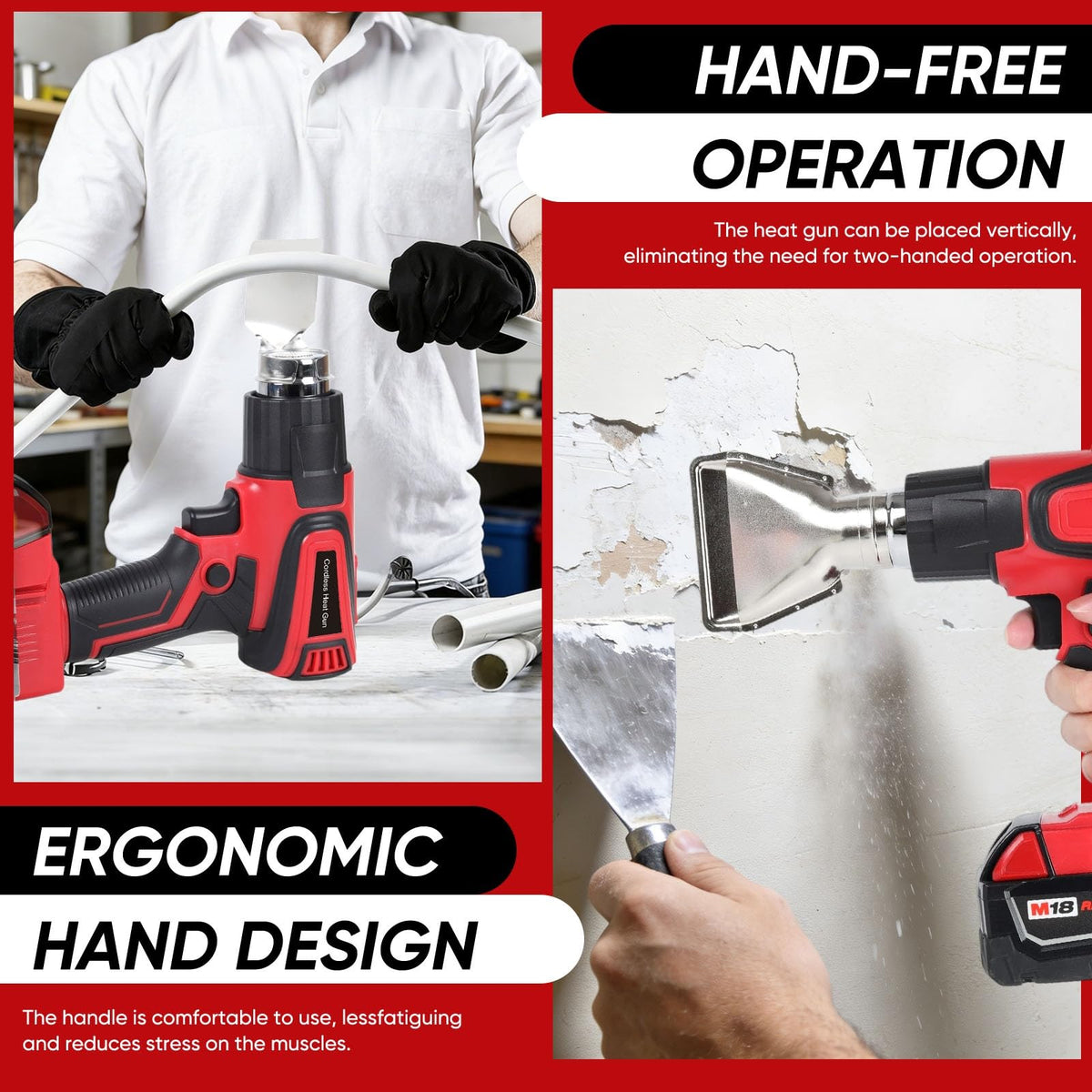 RIWELF cordless heat gun in outdoor use boosts workflow without cords.
