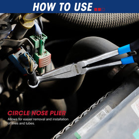 Rizom 11-inch straight nose pliers for precise gripping in tight spots.