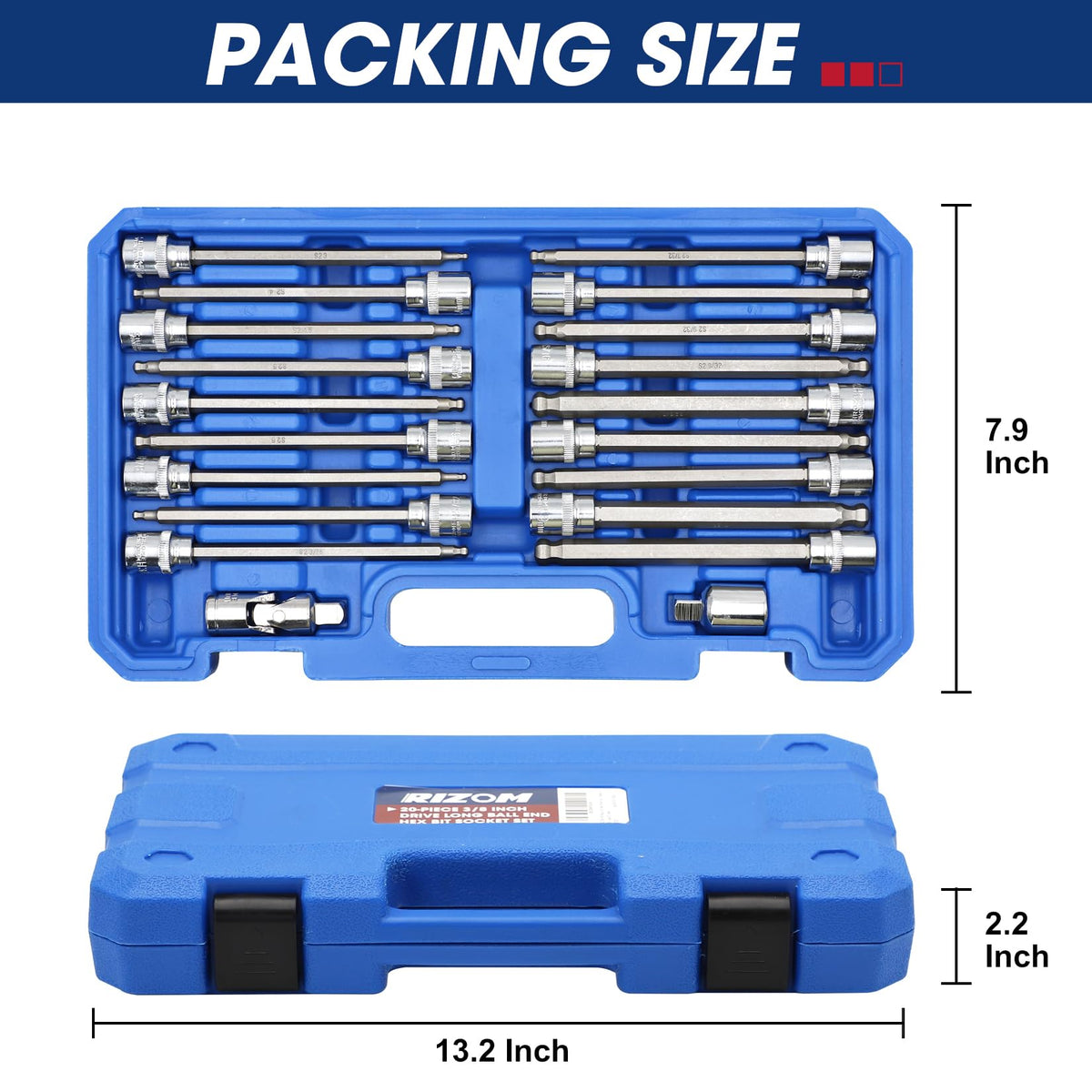 Rizom clearly engraved sizes and beveled ends ease insertion and use.