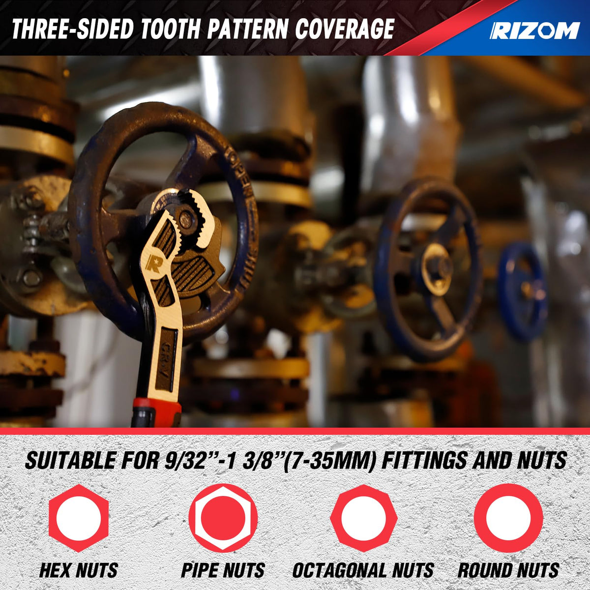 Rizom ergonomic handle offering non-slip grip and reduced fatigue