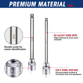 Rizom extra-long design reaches narrow recesses with smooth insertion.