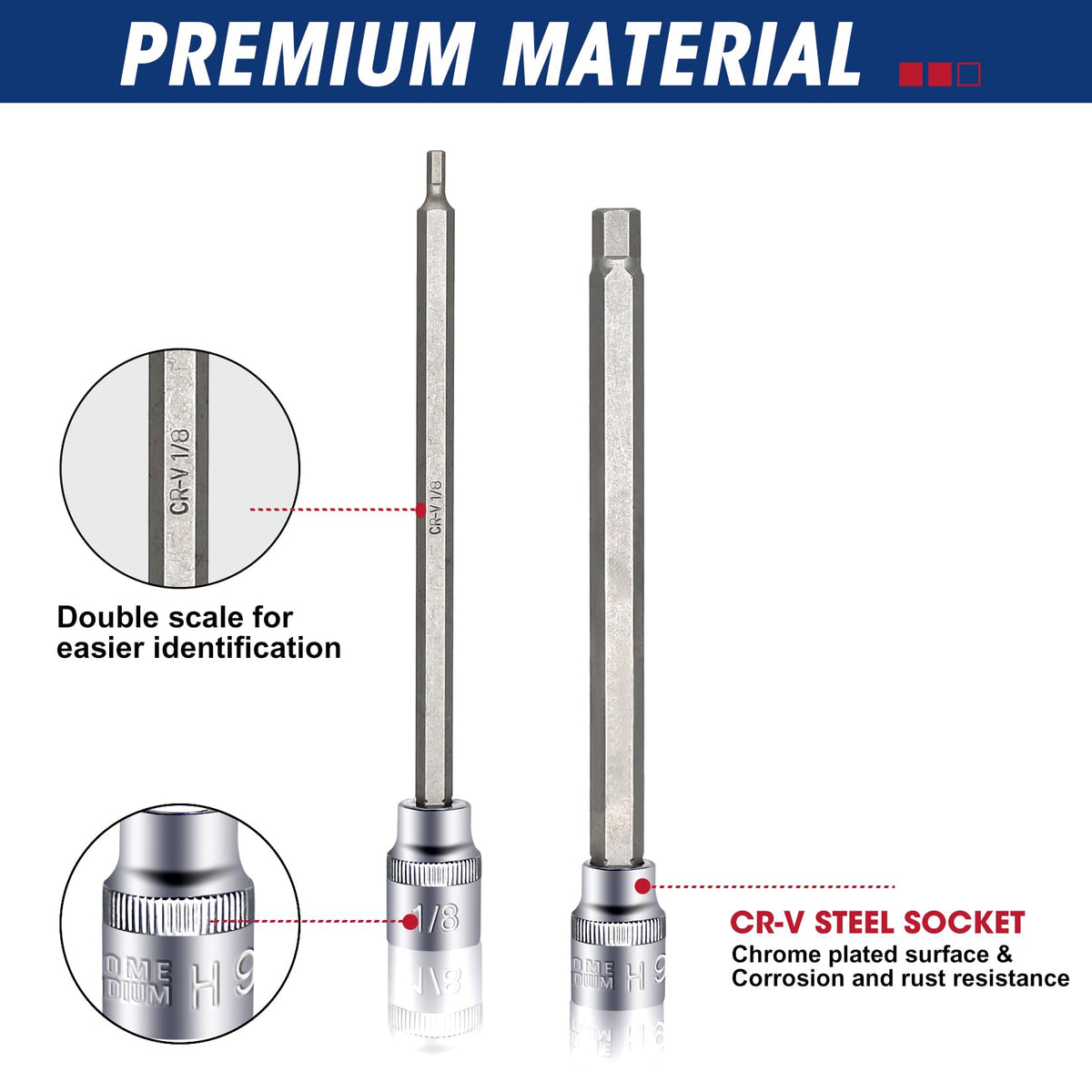Rizom long design enables precise access to recessed fasteners