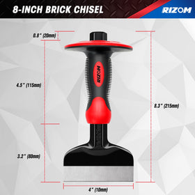 Rizom masonry chisel ergonomic handle provides comfortable control during carving sessions