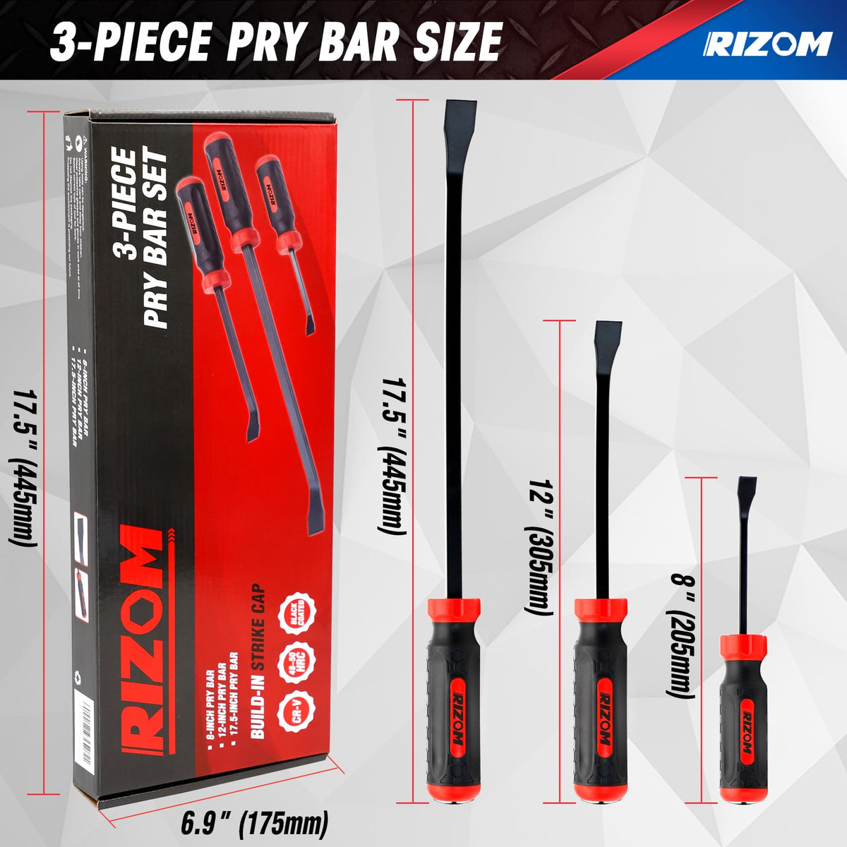 Rizom Pry Bar Set Angled Tip: superior leverage in tight spaces.