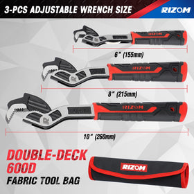 Rizom self-tightening head for fast grip and single-handed use