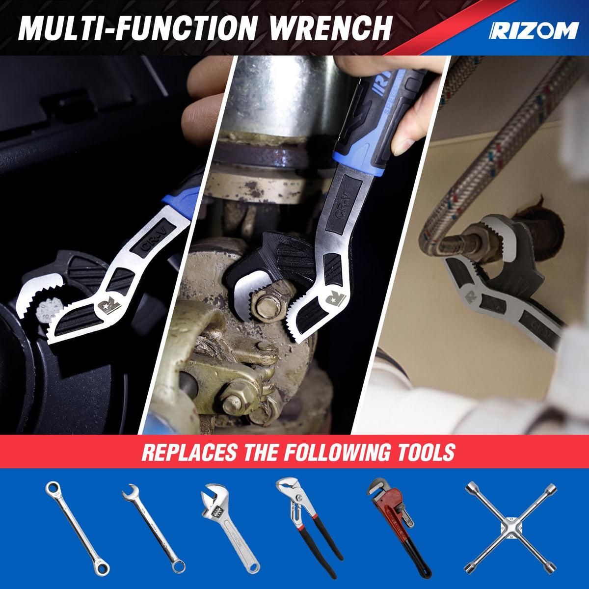 Rizom soft grip ergonomic handle reduces fatigue during use.