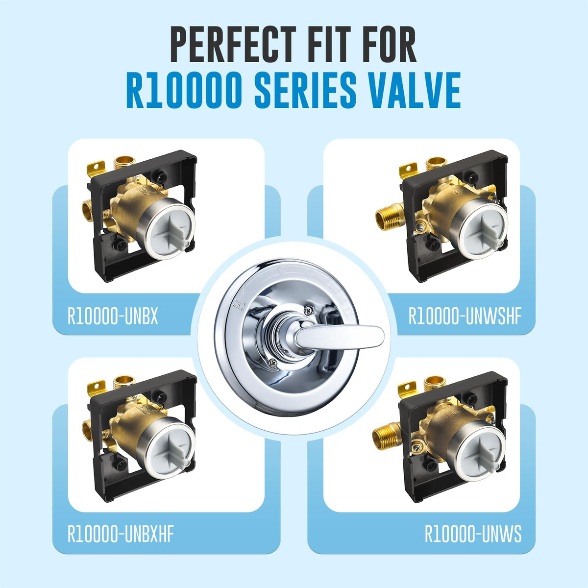 RJDIBAN Delta R10000 valve compatibility for steady water temperature.