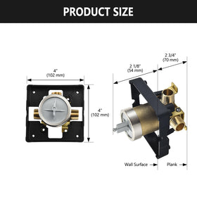 RJDIBAN high-flow shower valve enables strong water delivery in compliant systems.