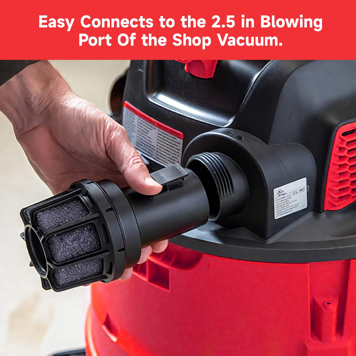 RJMom diffuser ready for Craftsman and Ridgid vacuums installation