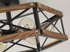 RKUCSR fixture supports 6 E26 bulbs for versatile lighting options.