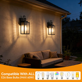 RLdream IP65 all-metal black exterior light delivers durable, weatherproof performance