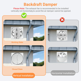 RLOZUI installation-ready exhaust fan suitable for kitchens and bathrooms.