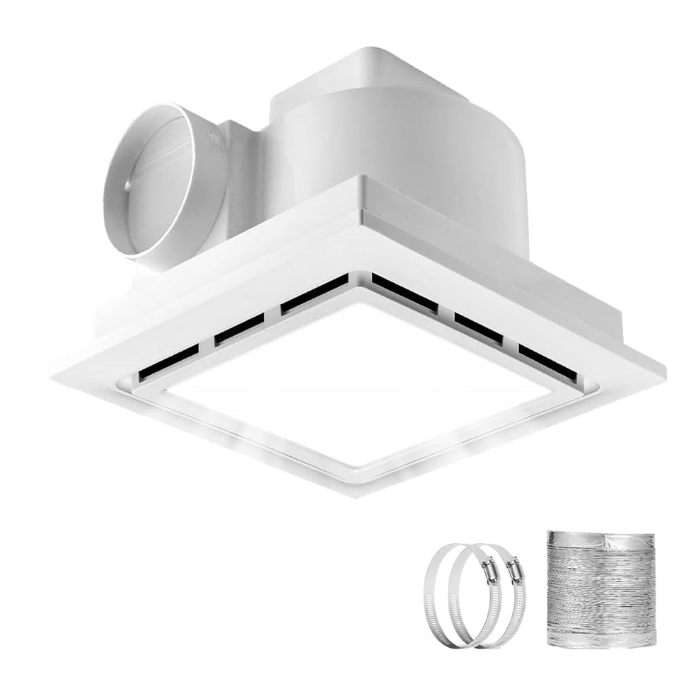 RLOZUI bathroom fan with light 120cfm high airflow for efficient moisture removal
