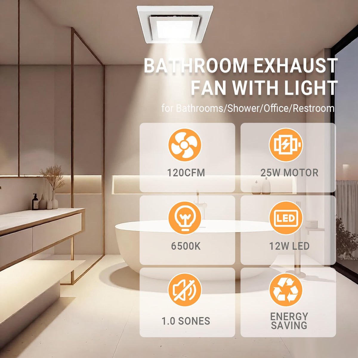 RLOZUI quiet exhaust fan 1.0 sones for low noise operation