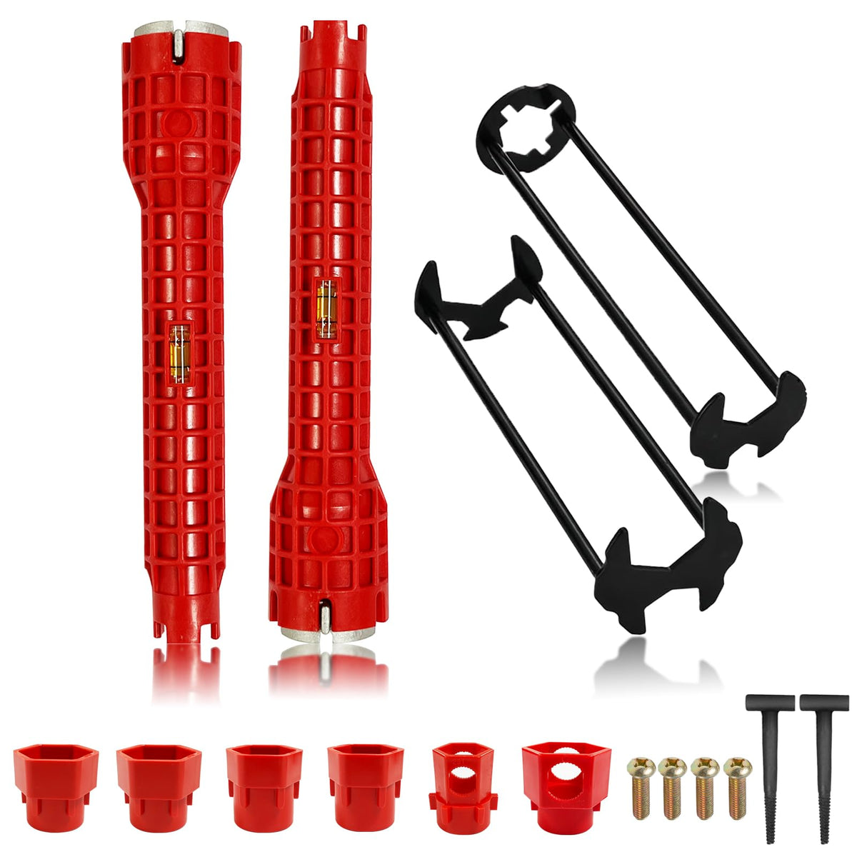 Rmannke 8-in-1 and 14-in-1 wrench for tight spaces, quick faucet installation.