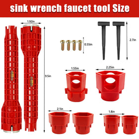 Rmannke four-jaw hex wrench for universal pipe nuts in confined areas.