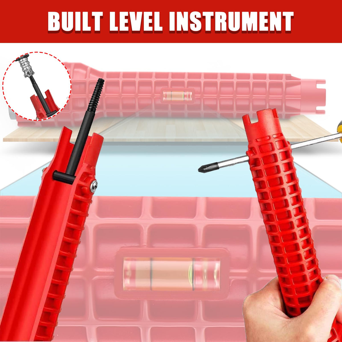 Rmannke pipe nut installation tool secures valves and baskets smoothly.