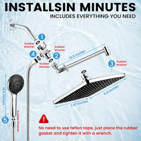 RNDIOZD handheld sprayer five modes 4-9-inch offers customizable pressure for babies and pets.
